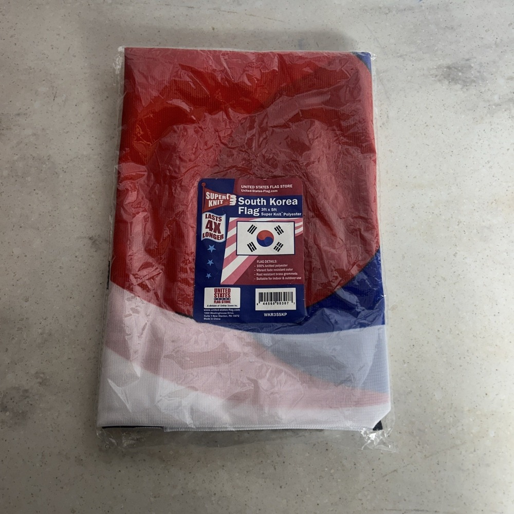 Super Knit South Korea Flag 3x5 Feet